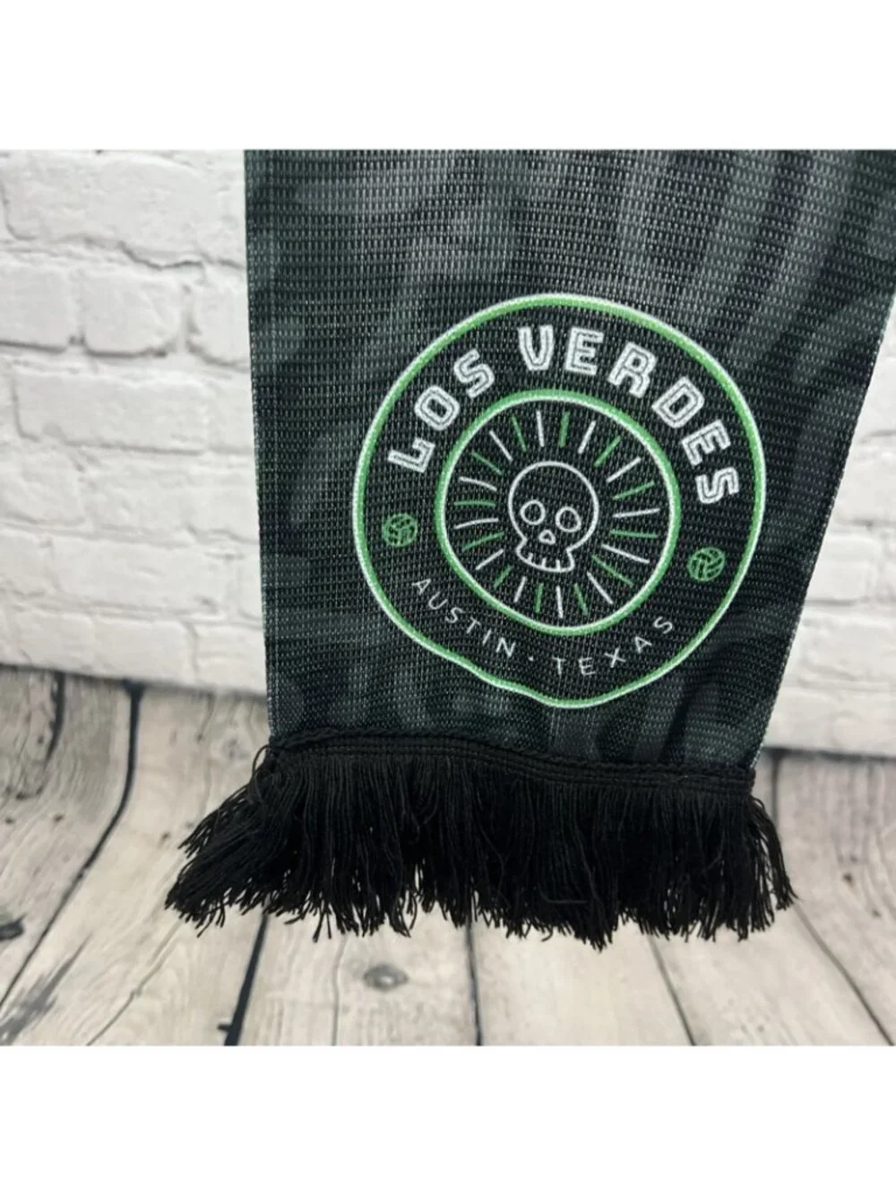 Austin FC Green Black Los Verdes Hasta La Muerte Football MLS Soccer Scarf 54”